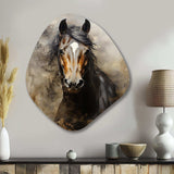 White Horse Equestrian Duality I - Asymmetric Metal Wall Art