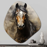 White Horse Equestrian Duality I - Asymmetric Metal Wall Art