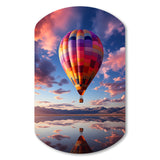 Orange Hot Air Ballon Horizon IV - Asymmetric Metal Wall Art