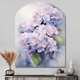 Purple Hydrangea Graceful Whispers - Asymmetric Metal Wall Art