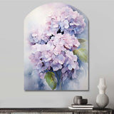 Purple Hydrangea Graceful Whispers - Asymmetric Metal Wall Art