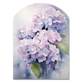 Purple Hydrangea Graceful Whispers - Asymmetric Metal Wall Art