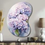 Purple Hydrangea Graceful Whispers - Asymmetric Metal Wall Art