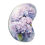 Purple Hydrangea Graceful Whispers - Asymmetric Metal Wall Art