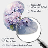 Purple Hydrangea Graceful Whispers - Asymmetric Metal Wall Art