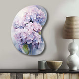 Purple Hydrangea Graceful Whispers - Asymmetric Metal Wall Art