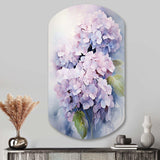 Purple Hydrangea Graceful Whispers - Asymmetric Metal Wall Art