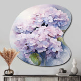 Purple Hydrangea Graceful Whispers - Asymmetric Metal Wall Art