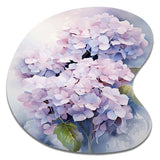 Purple Hydrangea Graceful Whispers - Asymmetric Metal Wall Art