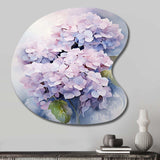 Purple Hydrangea Graceful Whispers - Asymmetric Metal Wall Art