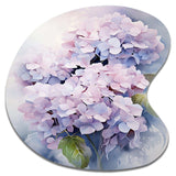 Purple Hydrangea Graceful Whispers - Asymmetric Metal Wall Art