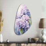 Purple Hydrangea Graceful Whispers - Asymmetric Metal Wall Art