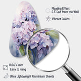 Purple Hydrangea Graceful Whispers - Asymmetric Metal Wall Art