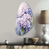 Purple Hydrangea Graceful Whispers - Asymmetric Metal Wall Art