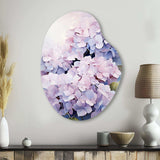 Purple Hydrangea Graceful Whispers - Asymmetric Metal Wall Art