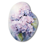 Purple Hydrangea Graceful Whispers - Asymmetric Metal Wall Art