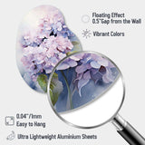 Purple Hydrangea Graceful Whispers - Asymmetric Metal Wall Art