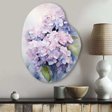 Purple Hydrangea Graceful Whispers - Asymmetric Metal Wall Art