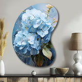 Blue Hydrangea Subtle Serenade - Asymmetric Metal Wall Art