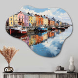 Ireland Harbor Reflectionsan Acrylic I - Asymmetric Metal Wall Art