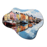 Ireland Harbor Reflectionsan Acrylic I - Asymmetric Metal Wall Art