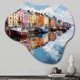 Ireland Harbor Reflectionsan Acrylic I - Asymmetric Metal Wall Art