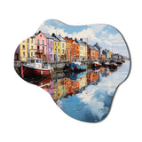 Ireland Harbor Reflectionsan Acrylic I - Asymmetric Metal Wall Art