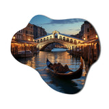 Italy Rialto Bridge Ponte II - Asymmetric Metal Wall Art