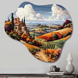 Italy Tuscan Vineyards I - Asymmetric Metal Wall Art