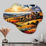 Italy Tuscan Vineyards V - Asymmetric Metal Wall Art