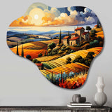 Italy Tuscan Vineyards V - Asymmetric Metal Wall Art