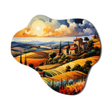 Italy Tuscan Vineyards V - Asymmetric Metal Wall Art