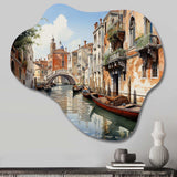 Italy Venetian Canals I - Asymmetric Metal Wall Art