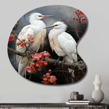 Japon Art Harmony Of Crane I - Asymmetric Metal Wall Art