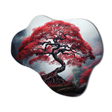 Red Japanese Maple - Asymmetric Metal Wall Art