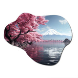 Japon Art Pink Mount Fuji II - Asymmetric Metal Wall Art