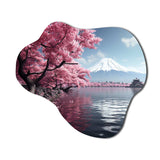 Japon Art Pink Mount Fuji II - Asymmetric Metal Wall Art