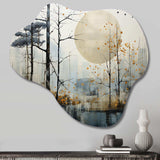 Japon Art Serene Zen Minimalism I - Asymmetric Metal Wall Art