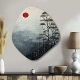 Japon Art Serene Zen Minimalism III - Asymmetric Metal Wall Art