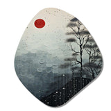 Japon Art Serene Zen Minimalism III - Asymmetric Metal Wall Art