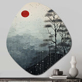 Japon Art Serene Zen Minimalism III - Asymmetric Metal Wall Art