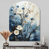 Japon Art Blue Serene Zen Minamlism Landscape II - Asymmetric Metal Wall Art