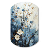 Japon Art Blue Serene Zen Minamlism Landscape II - Asymmetric Metal Wall Art