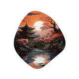 Japon Art Shrine At Twilight II - Asymmetric Metal Wall Art