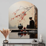 Japon Art Tea Ceremony II - Asymmetric Metal Wall Art