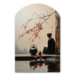 Japon Art Tea Ceremony II - Asymmetric Metal Wall Art