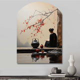 Japon Art Tea Ceremony II - Asymmetric Metal Wall Art