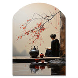 Japon Art Tea Ceremony II - Asymmetric Metal Wall Art