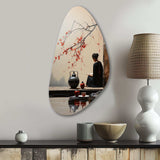 Japon Art Tea Ceremony II - Asymmetric Metal Wall Art