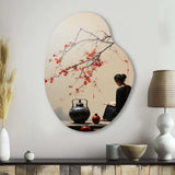 Japon Art Tea Ceremony II - Asymmetric Metal Wall Art